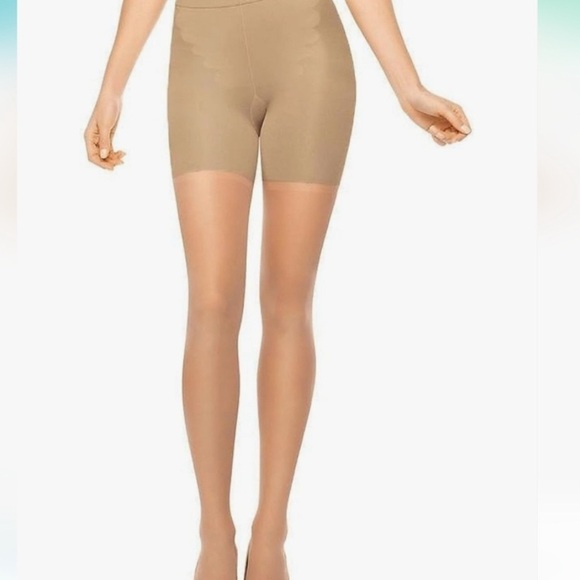 SPANX NEW All the Way Full Length Shapewear Pantyhose Nude Beige Size B - Picture 2 of 7